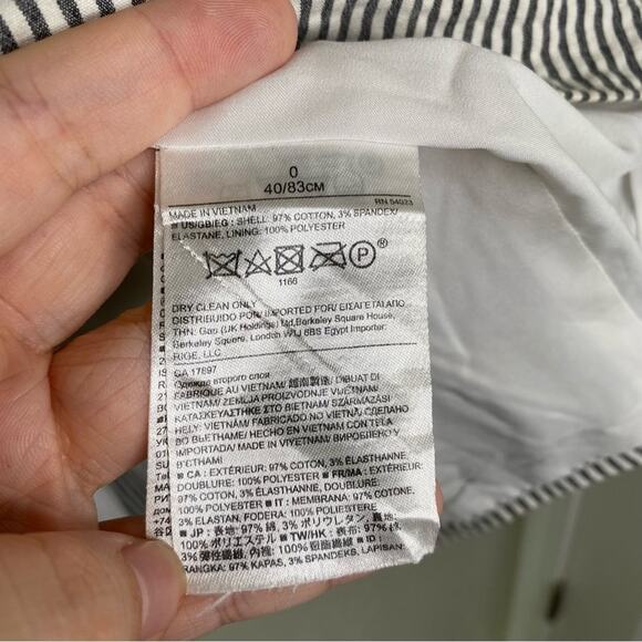 Banana Republic Gray and White Seersucker Layered Dress 0 - Picture 6 of 10